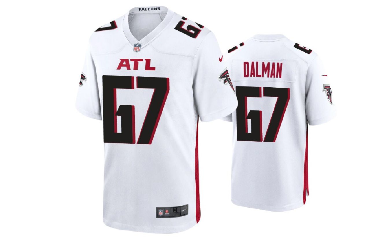 Men Atlanta Falcons #67 Drew Dalman Nike White Game NFL Jersey->atlanta falcons->NFL Jersey